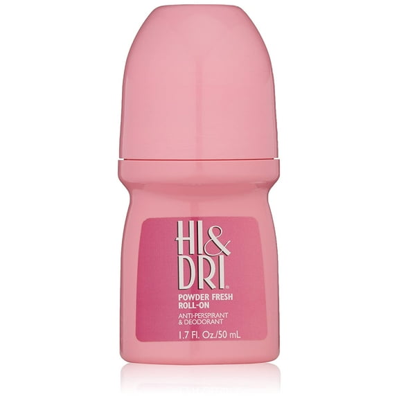 Hi & Dri Anti Perspirant Deodorant Roll On Powder Fresh 1.7 Oz (Pack Of 12)