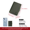 thumbnail image 4 of Monedero de Piel de Vaca NQ con Liberación Automática de Tarjetas Caja de Tarjetas de Metal RFID, 4 of 4