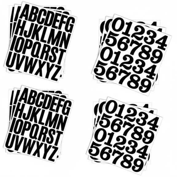 276 Pcs 2 inch Self-Adhesive Vinyl Alphabet & Number Stickers, Black for Mailbox, Signs, Cars, Wall, Home & DIY Decor