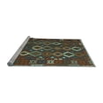 thumbnail image 2 of Ahgly Company Machine Washable Indoor Square Oriental Light Blue Traditional Area Rugs, 5' Square, 2 of 4