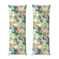 thumbnail image 2 of Bingfone Body Pillow Cover Long Pillow Case With Zipper Decorative Bedding Pillowcase 20"X54" Soft Cushion Pillow Case For Bedroom-Tropical Flowers, 2 of 8
