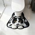 thumbnail image 5 of Cute Cat Toilet Rugs U-Shaped Bathroom Contour Rug Bathroom Mats Washroom Mats for Kitchen, Bathtub, Sink, for Cat Lovers Mom, 5 of 8