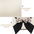 thumbnail image 3 of 56-58cm hat circumference female summer straw hat outdoor seaside beach hat bow big brimmed hat female sunscreen sun hat, 3 of 5