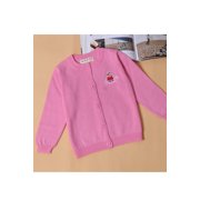 Baby Girls Lovable Piggy Embroidered Knitted Cardigan Sweater