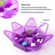 thumbnail image 5 of Paquete de 4 organizadores de pastillas semanales, caja de pastillas de 7 días,caja para pastillas, vitamina, aceite de pescado, suplementos de medicina, organizador, morado, azul oso de fresa Hogar, 5 of 5
