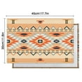 thumbnail image 6 of Boho Ethnic Rustic Style Placemats Set of 4, 12x18 Inch Flax Table Mats, Washable Tribal Patterns for Vintage Nordic Farmhouse Dining Room or Kitchen Use, 6 of 6