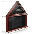 thumbnail image 4 of Reminded Large Military Shadow Box Memorial Flag Display Case fits 5' x 9' Flag, Solid Wood Mahogany Finish, 4 of 7