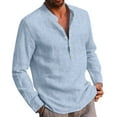 thumbnail image 2 of Eashery Mens Causal Button Down Shirts Button Down Collar Regular Fit Casual Mens Button Down Shirt Blue XL, 2 of 4