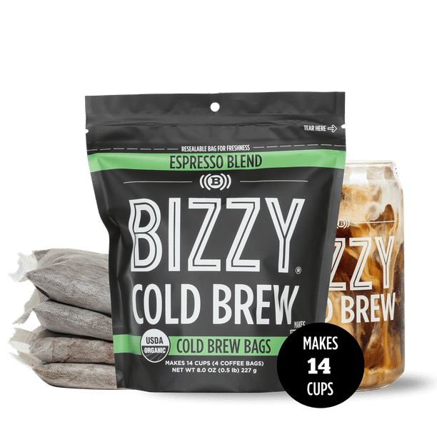 Bizzy Organic Cold Brew Coffee Espresso Blend Coarse Ground 100