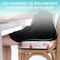 thumbnail image 3 of Premium Flamingo Pattern Memory Foam Seat Cushion Ergonomic Chair Pad for Office Chair, Car, Airplane & Bleachers Sciatica, Tailbone Hip & Back Pain Relief - Chair Cushion for Long Office Workers., 3 of 5
