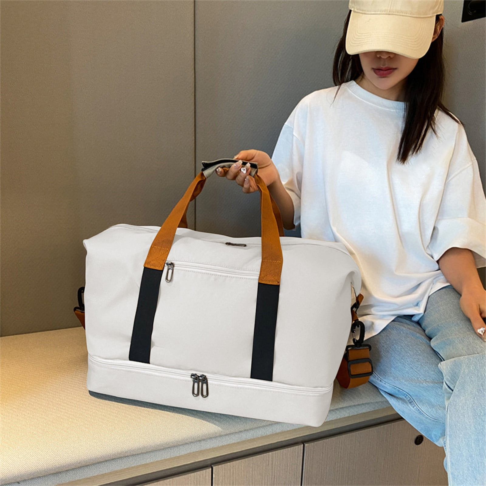 VALSEEL Home Storage Foldable Travel Duffel Bag Tote Carry Luggage Person Item Bag Sport Duffle Weekenders Carry Overnight for Women Girls