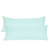 Unique Bargains 2 Pack Microfiber Body Pillow Covers Spa Blue 20"x48"