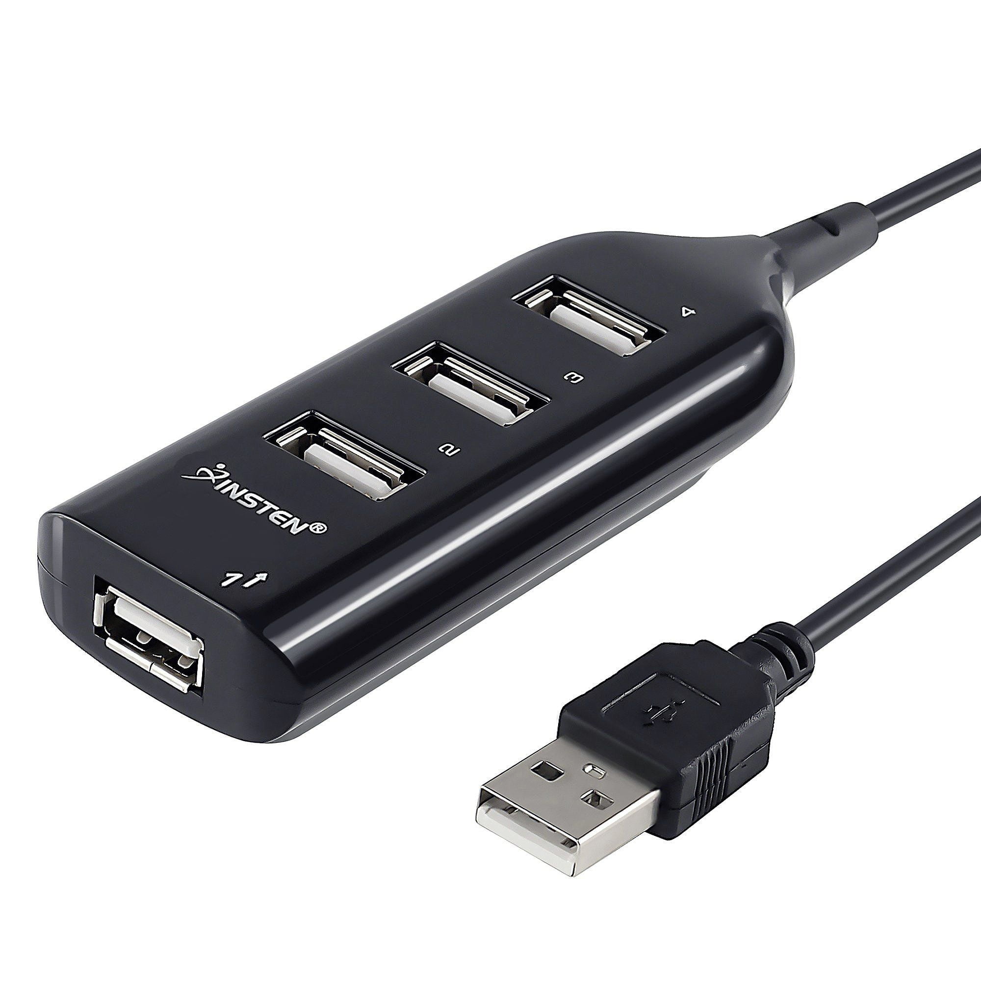 Compact 4-Port USB Hub for Mac, PC, Flash Drives, HDD - Black in Nepal ...
