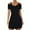 Black, variant on CaComMARK PI Women's Mini Dress Sundress Flowy Sparkling Dress V Neck Cold Shoulder Short Sleeve Tanks Dress Summer Black 8(L)