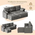 thumbnail image 2 of EastVita Reversible Sectional Sofa Couch - Pull Out Sleeper Bed - Built In Storage - Removable Cushion Covers - USB Type C Ports - L Shaped Design for Living Room - Gray, 2 of 7
