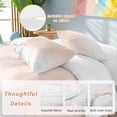thumbnail image 2 of 3 Piece Pink White Ombre Duvet Cover Set California King,Microfiber Comforter/Quilt Cover with Corner Ties and 2 Pillowcases,Beige Gradient Color Modern Abstract Art Soft Bedding with Zipper Closure, 2 of 8