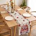 thumbnail image 3 of Valentine's Day Table Runner - 120 Inch Long, Kitchen Dining Table Runner Dresser Scarves, Red Roses Love Heart Gnomes Truck Rustic Farmhouse Decor for Coffee Tables Wedding Party Banquet, 3 of 8