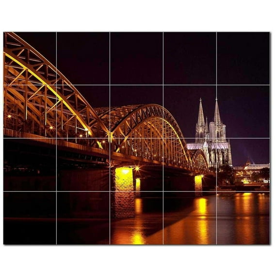 Bridge Picture Ceramic Tile Mural Kitchen Backsplash Bathroom Shower, 404344-S54
