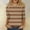 Khaki, variant on LYEAA Womens 3/4 Length Sleeve Tees Crew Neck 3/4 Sleeve T-shirt Fashion Striped Tees Loose Soft Comfortable Blouse Dressy Casual Breathable Trendy Clothing Brown M