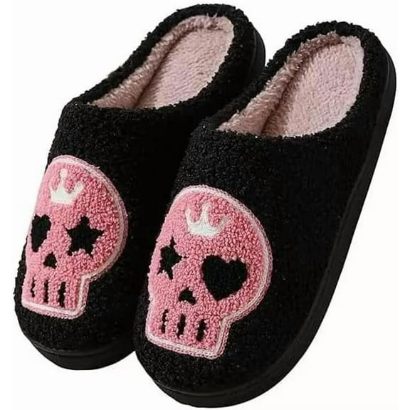 Unisex Halloween Slippers Spooky Ghost Slippers Cute Cozy Warm Plush Slip-On House Indoor and Outdoor Shoes
