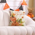 thumbnail image 4 of Btomtd 17.7x17.7 in Pumpkin Maple Leaf Pillow Case Halloween Thanksgiving Decorative Pillow Cover Orange Wreath Sofa Cushion Cover, D, 4 of 6