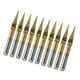 thumbnail image 2 of 10 PCS Herramientas de Grabado de material acero de Tungsteno, Diámetro del Vástago: 3.175 mm (0.125''); Grado: 10 degree / 15 degree / /25 degree / Yotijar  Fresa de acero 10pcs, 2 of 10