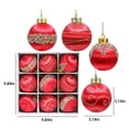 thumbnail image 3 of AuroraX Hanging Christmas Decoration Set Red 9 Pcs Foam Modern Baubles Balls Ornaments 3.1" Neutral Decorative for Party,Tree Decoration,Xmas Gifts Decor, 3 of 6