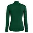 thumbnail image 4 of ZUKMRJPC Women's Mock Turtleneck Long Sleeve Shirts Solid Color Fleece Lined Slim Fit Pullover Fall Winter Warm Basic Running Workout Tops, 4 of 5