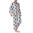 thumbnail image 2 of Bingfone Men's Pajama Set 2 Piece Loungewear PJs, Long Sleeve with Pajama Pants-Seahorses and Hearts, 2 of 7