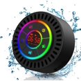 thumbnail image 1 of Portable Bluetooth Shower Speaker, IPX7 Waterproof Speaker, with Suction Cup, Powerful Baffle with Light, Bathroom Radio, LED Display, Hands-Free Calling, 1 of 4