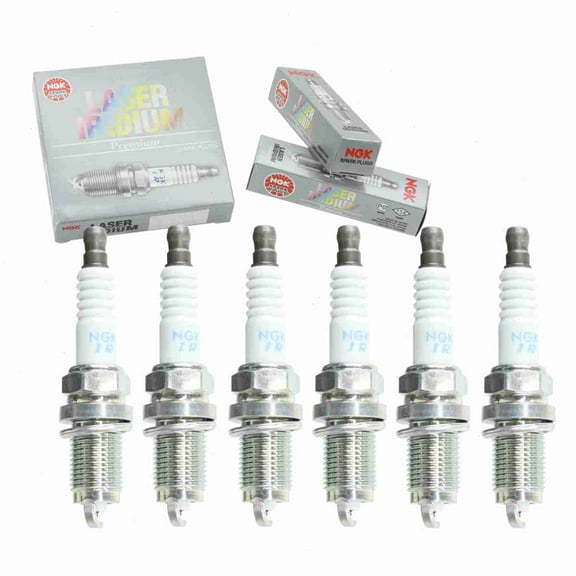 6 pc NGK Laser Iridium Spark Plugs compatible with Acura MDX 3.5L V6 2003-2006