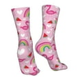thumbnail image 7 of Cauagu Cute Flamingo Pattern Fun Novelty Crew Socks,Casual Athletic Socks Neutral Socks Cozy Crew Socks Christmas Gift, 7 of 7