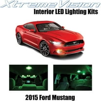 XtremeVision Interior LED for Ford Mustang 2015  8 pcs Green Interior LED Kit   Installation Tool