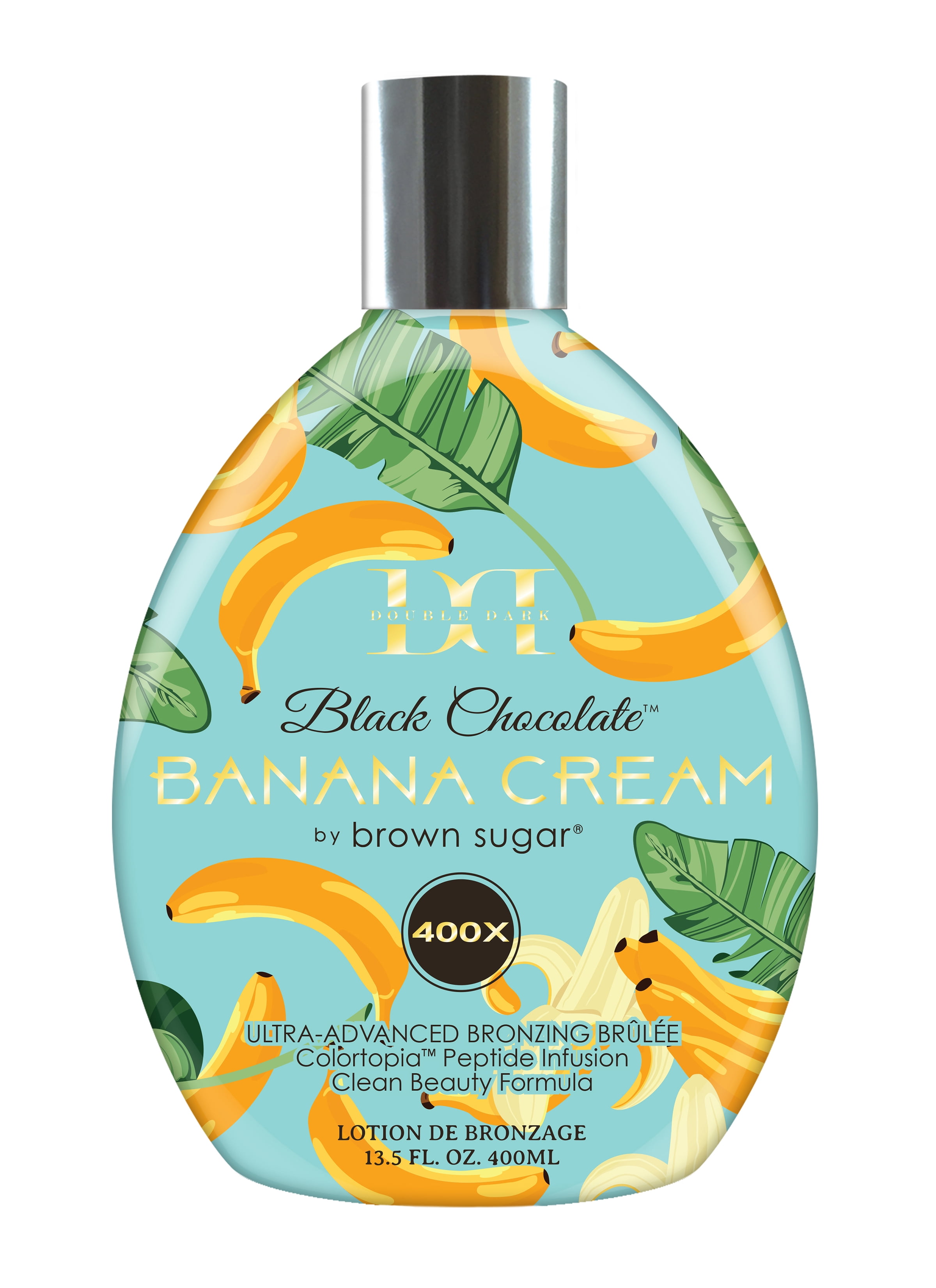 Double Black Chocolate Banana Cream Tanning Lotion with Bronzer Brown Sugar