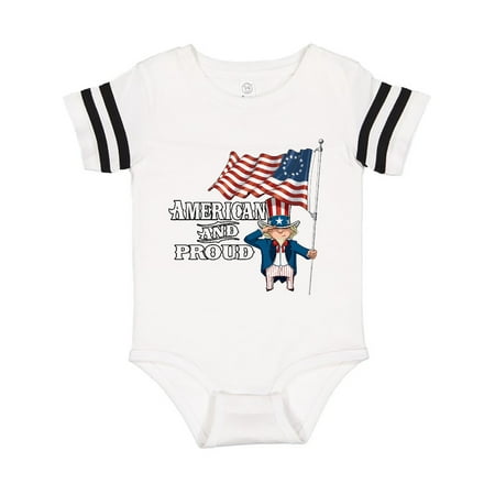 

Inktastic American and Proud Gift Baby Boy or Baby Girl Bodysuit