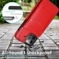 thumbnail image 4 of Entronix Wallet Case Compatible with iPhone 16 Pro Max, Card Holder Flip Cover, Red, 4 of 7