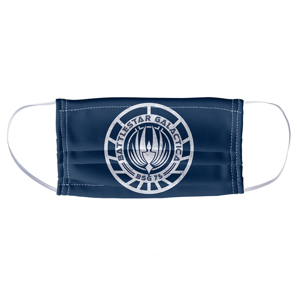 Battlestar Galactica Scratched Logo 1-Ply Reusable Face Mask Covering, Unisex