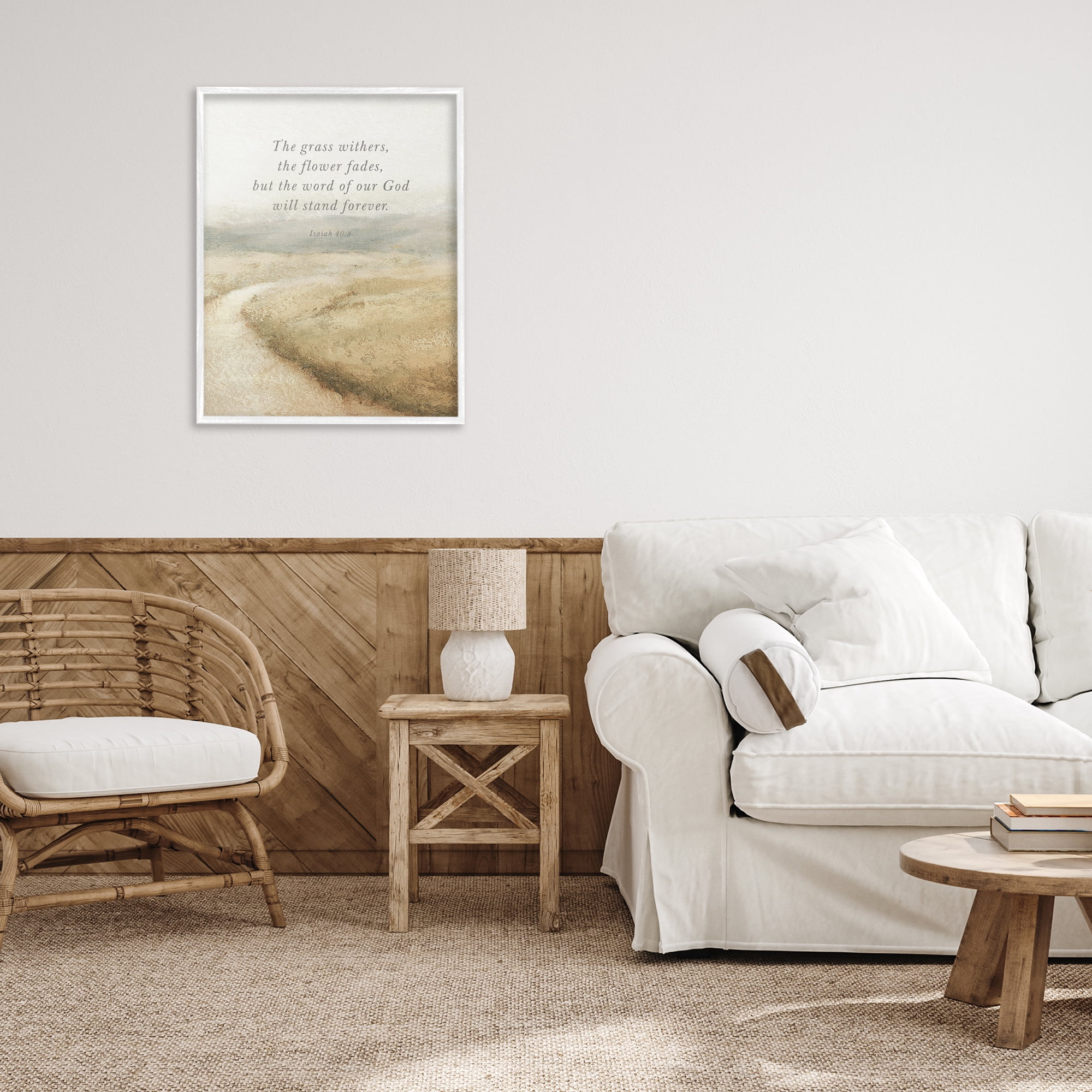 Stupell Industries Word Of God Isaiah Proverb White Framed Giclee Art, design by John Spaeth
