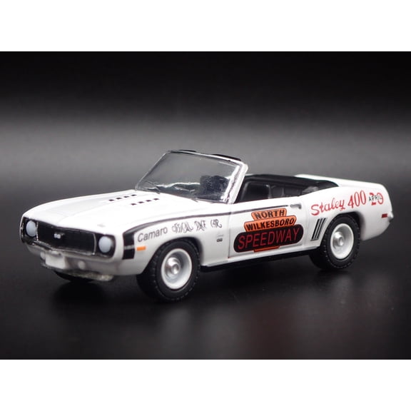 Open Box 1969 CHEVY CAMARO CONVERTIBLE N. WILKESBORO PACE 1/64 SCALE DIECAST MODEL CAR