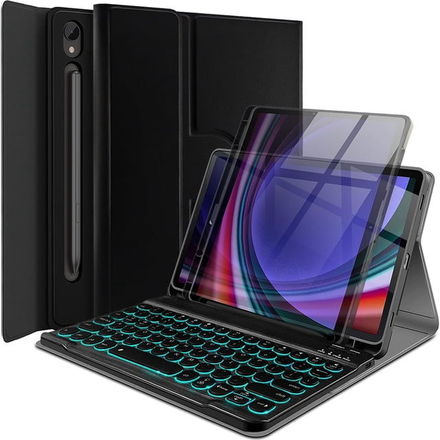 Funda de teclado Wineecy para Samsung Galaxy Tab S10 FE/S9 FE
