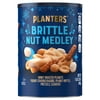 PLANTERS Winter Edition Brittle Nut Medley Trail Mix Snack with Honey Peanuts, Yogurt Raisins, Peanut Brittle, Pretzels and Cashews, Plant Based Protein, 1.20 lb. Canister