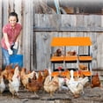 thumbnail image 4 of Chicken Nesting Boxes for Chickens, Roll Out Nest Box for Chicken Coop, Metal Roll Away Chickens Laying Boxes with Lid Cover to Egg Collection, Hen Roosting Box with Legs, 4 of 7