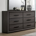 thumbnail image 3 of Furniture of America Drummond Contemporary Wood 6-Drawer Dresser in Gray, 3 of 5