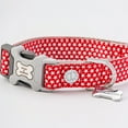 thumbnail image 4 of Hugo & Hudson Fabric Nylon Dog Collar - Red Star - S, 4 of 6