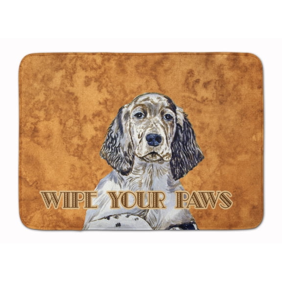 Carolines Treasures LH9446RUG English Setter Wipe your Paws  Machine Washable Memory Foam Mat 19 X 27" multicolor