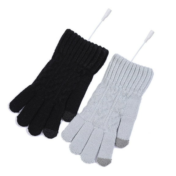 Winter Unisex Heating Warm Gloves Cold Weather Windproof Outdoor Sport Adjustable Temperature Thick Warm Finger Gloves Removable And Washable