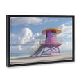 thumbnail image 2 of Stupell Industries Coastal Miami Beach Tower in Pink Black Floating Frame Canvas Art, 25 x 17, by Creative Studio, 2 of 8