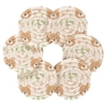 thumbnail image 2 of Cute Bear Faces Leaves Drinking Coasters Cup Mat with Holder for Kitchen Cafe Bar 6 Packs, 2 of 7