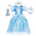 thumbnail image 1 of Disney Girl Cenicienta Cosplay Disfraz Vestir Ropa Niñas Fiesta de Navidad Princesa Vestidos Niños Cumpleaños Boda Ball Gown5-6T (Etiqueta 130) Gao Jinjia LED, 1 of 2