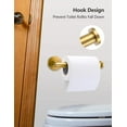 thumbnail image 4 of Portarrollos de papel higiénico, soporte de papel higiénico de montaje en pared de acero inoxidable SUS304 dorado cepillado para baño, cocina, baño Zhivalor WRMH-1043, 4 of 7